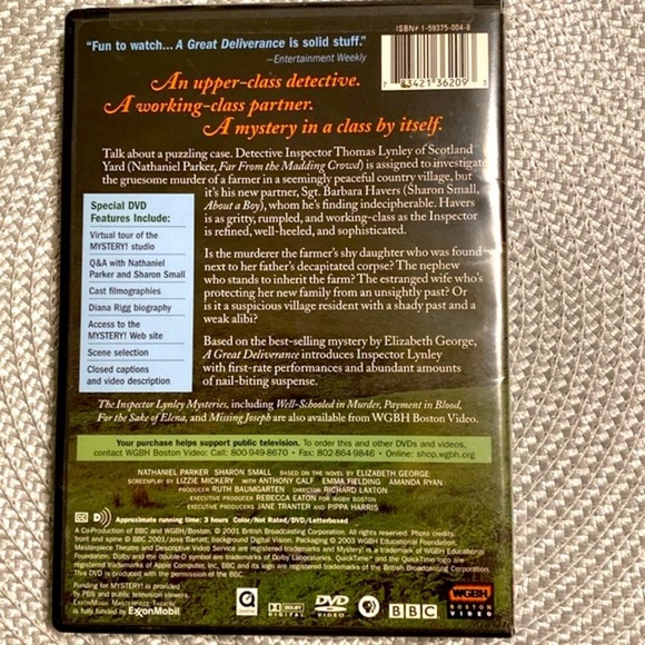 INSPECTOR LYNLEY MYSTERIES DVD GREAT DELIVERANCE EUC - Picture 2 of 3